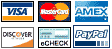 A series of logos for different credit cards.